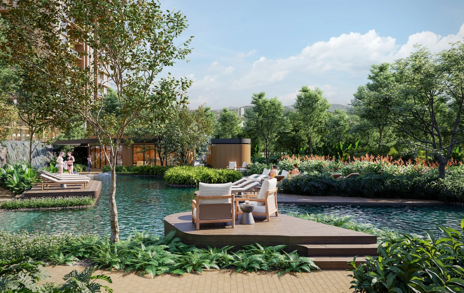 Bosco landscaped lagoon and gardens