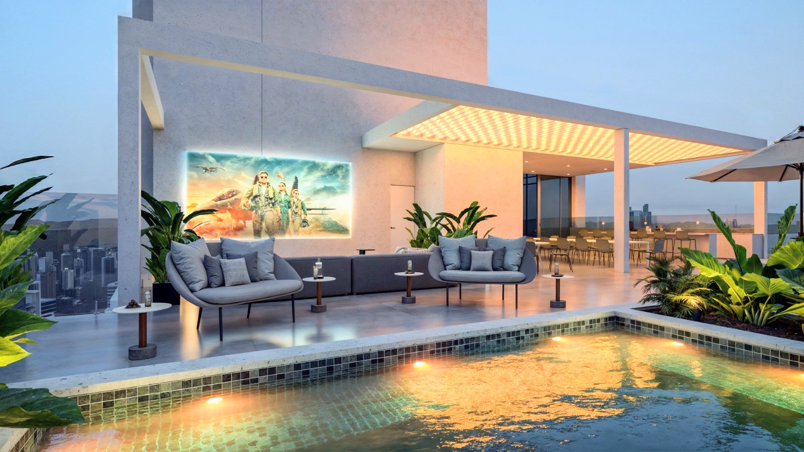Costanera Aqua skyline view