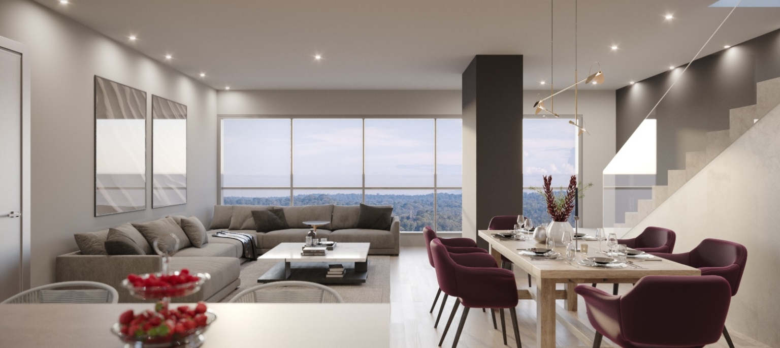 Oceana residence bathroom with panoramic views