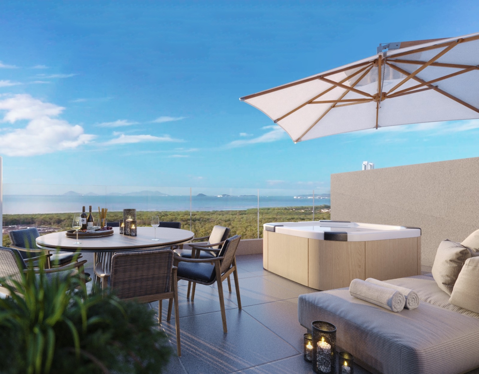 Oceana multi-level townhome interior